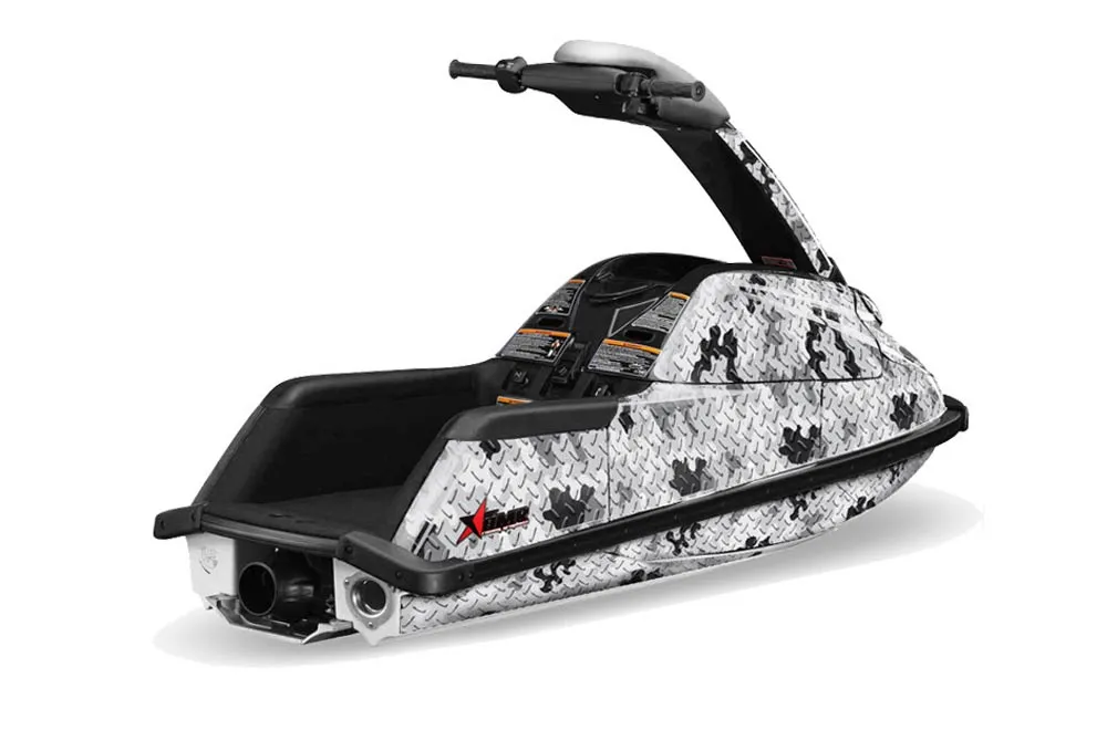 Yamaha Superjet Freestyle Jet Ski Graphic Kit (Round Nose) All Years Camo Plate Silver