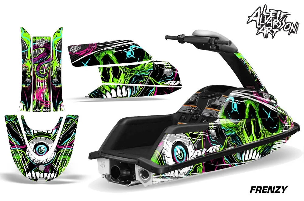 Yamaha Superjet Freestyle Jet Ski Graphic Kit (Round Nose) All Years Frenzy Green