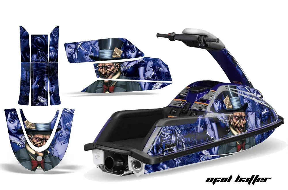 Yamaha Superjet Freestyle Jet Ski Graphic Kit (Round Nose) All Years Mad Hatter Blue