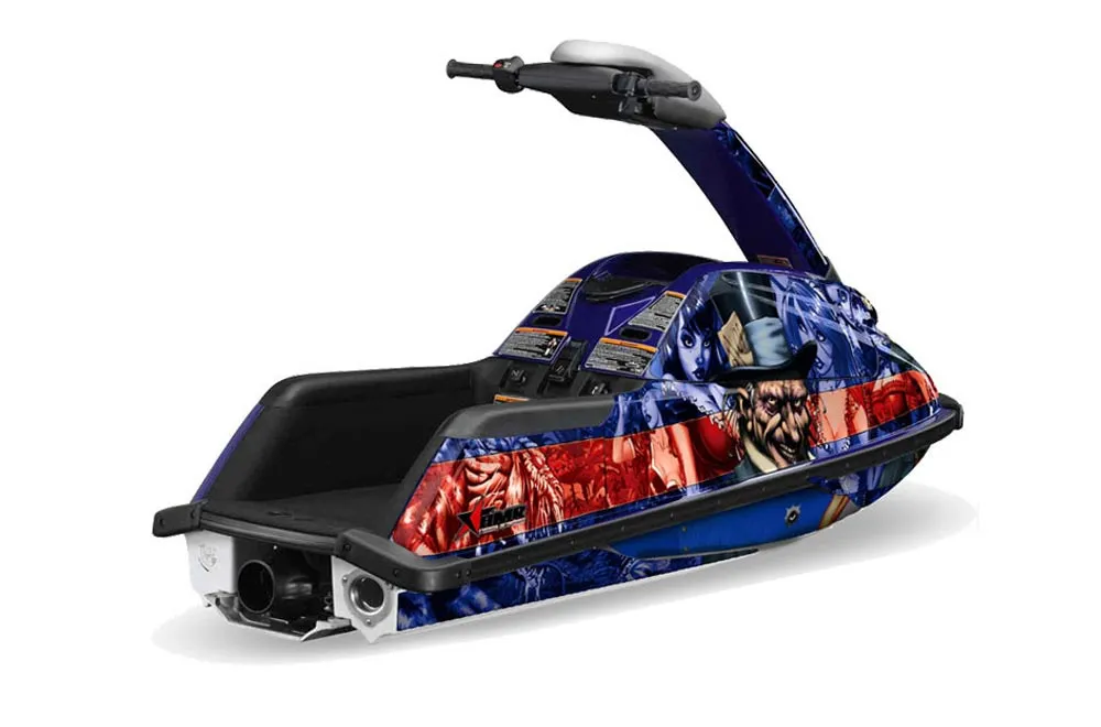Yamaha Superjet Freestyle Jet Ski Graphic Kit (Round Nose) All Years Mad Hatter Red