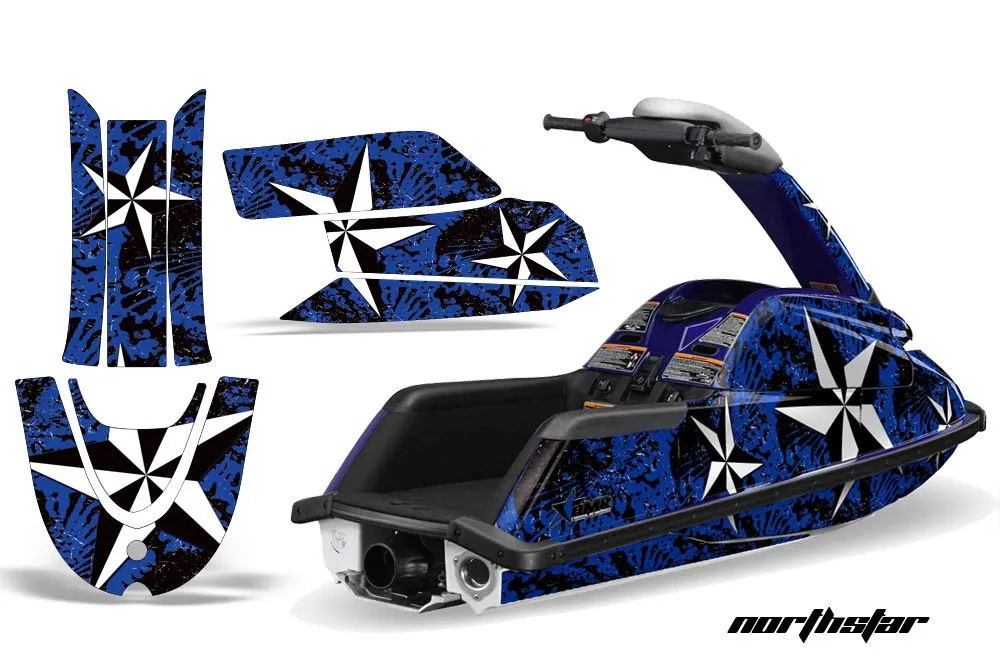 Yamaha Superjet Freestyle Jet Ski Graphic Kit (Round Nose) All Years Northstar Blue