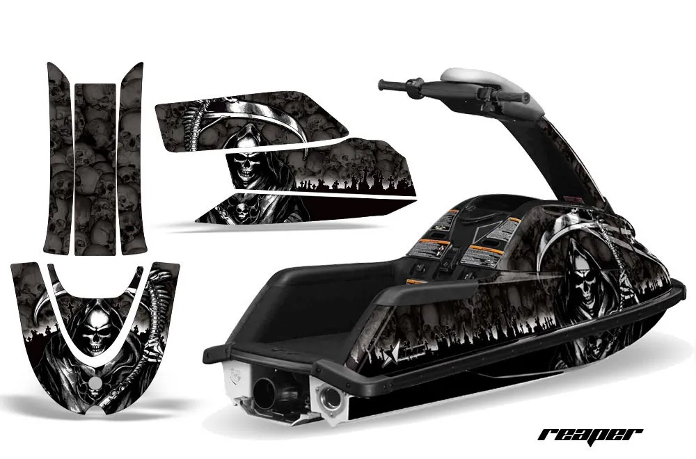 Yamaha Superjet Freestyle Jet Ski Graphic Kit (Round Nose) All Years Reaper Black