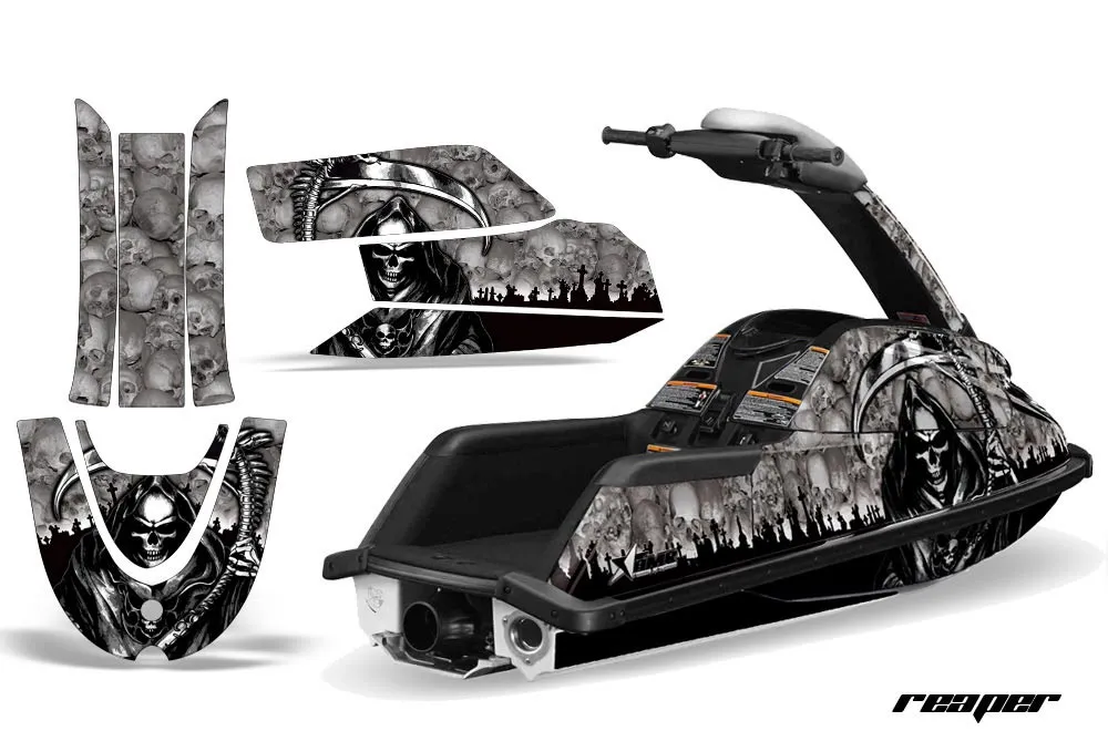 Yamaha Superjet Freestyle Jet Ski Graphic Kit (Round Nose) All Years Reaper Silver
