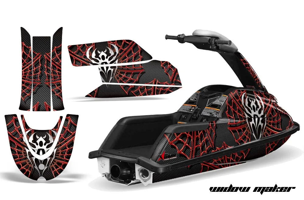 Yamaha Superjet Freestyle Jet Ski Graphic Kit (Round Nose) All Years Widow Maker Red