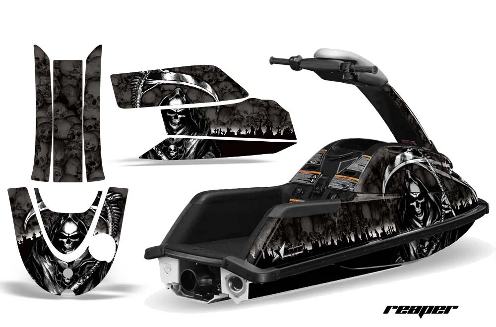 Yamaha Superjet Round Nose Jet Ski Graphic Kit - All Years Reaper Black