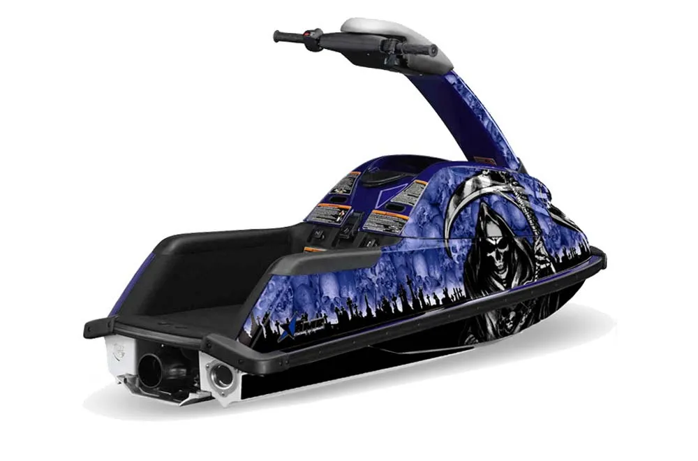 Yamaha Superjet Round Nose Jet Ski Graphic Kit - All Years Reaper Blue