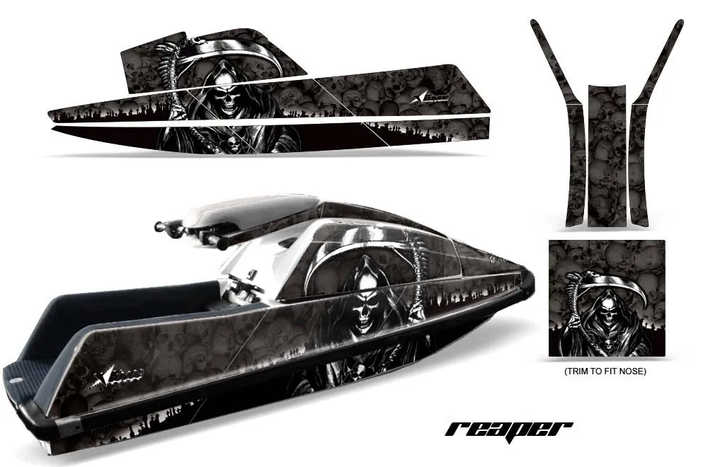 Yamaha Superjet Square Nose Jet Ski Graphic Kit - All Years Reaper Black