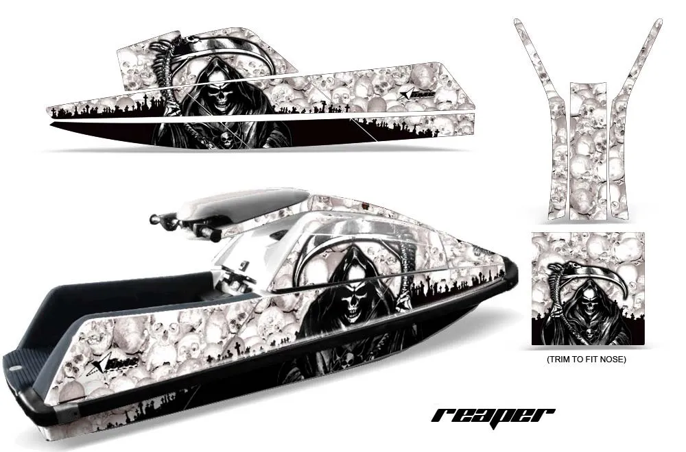 Yamaha Superjet Square Nose Jet Ski Graphic Kit - All Years Reaper White