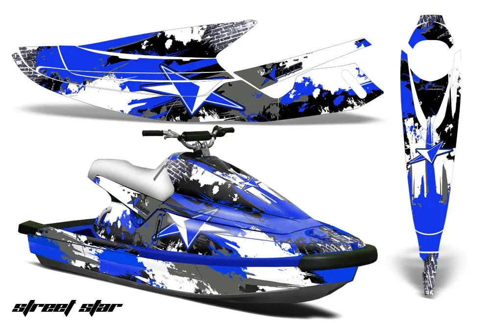 Yamaha Wave Blaster Jet Ski Graphic Kit - 1993-1996 Street Star Blue