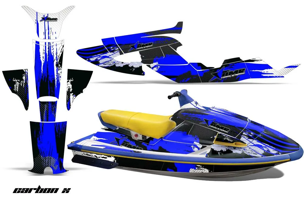 Yamaha Wave Raider Jet Ski Graphic Kit - 1994-1996 Carbon X Blue