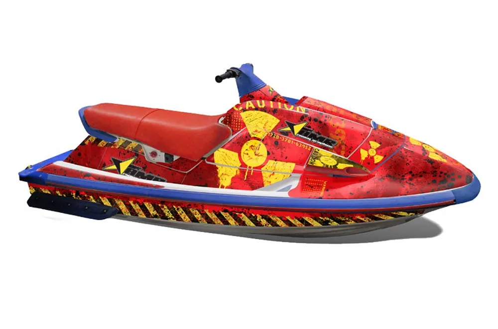 Yamaha Wave Raider Jet Ski Graphic Kit - 1994-1996 Meltdown Red
