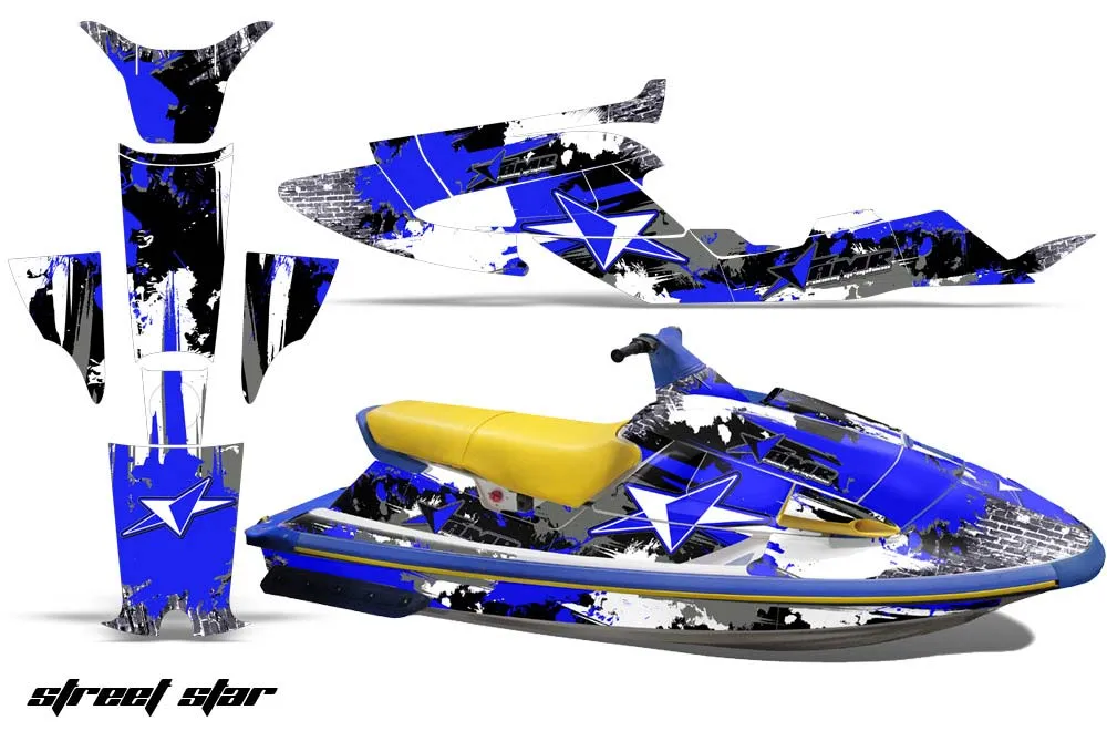 Yamaha Wave Raider Jet Ski Graphic Kit - 1994-1996 Street Star Blue