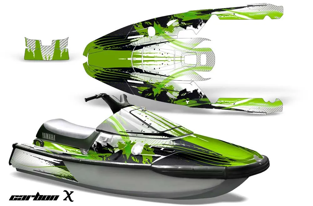 Yamaha Wave Runner 3 Jet Ski Graphic Kit - 1991-1996 Carbon X Green