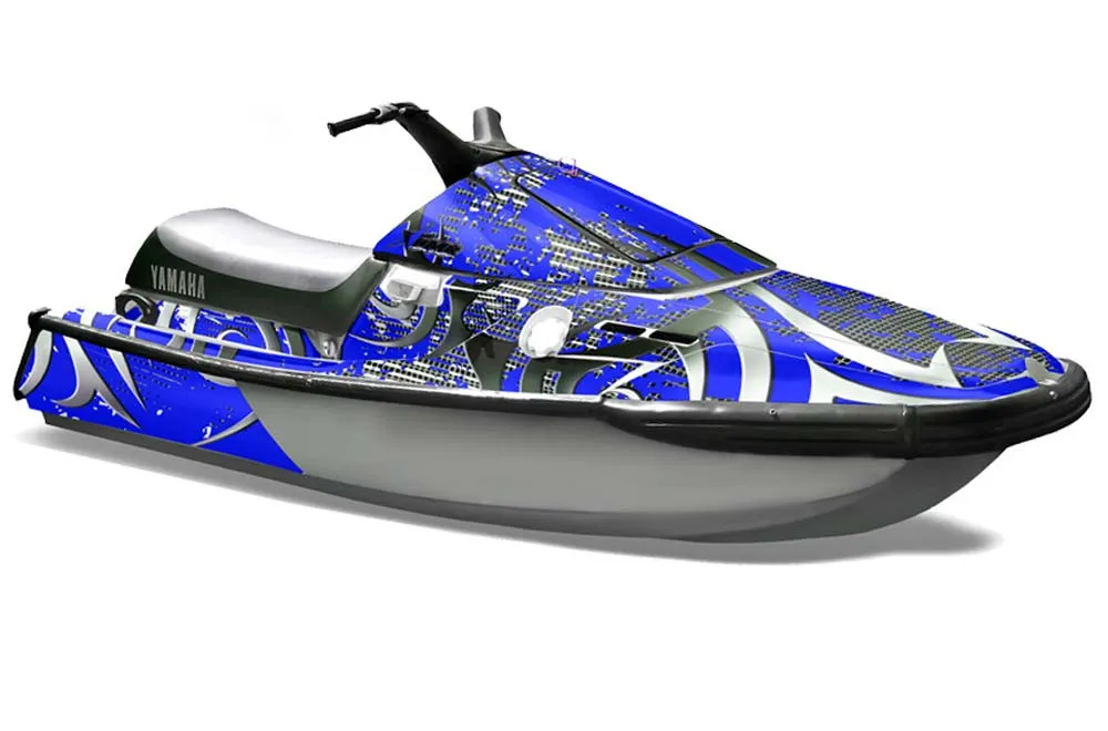 Yamaha Wave Runner 3 Jet Ski Graphic Kit - 1991-1996 Deaden Blue