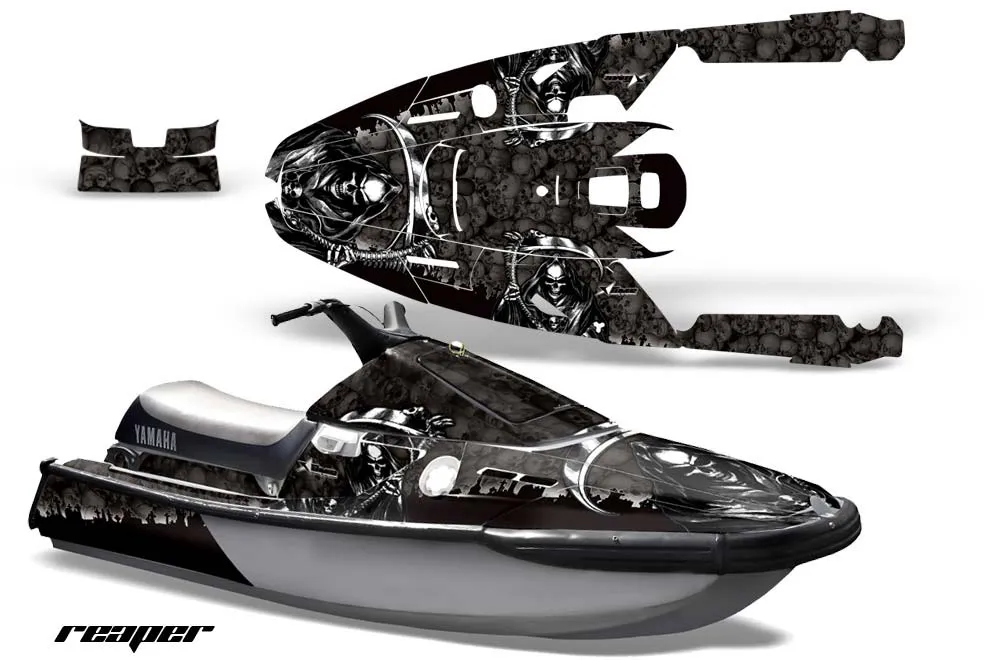 Yamaha Wave Runner 3 Jet Ski Graphic Kit - 1991-1996 Reaper Black