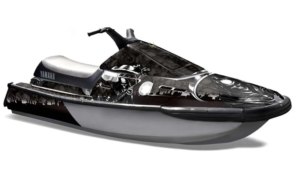 Yamaha Wave Runner 3 Jet Ski Graphic Kit - 1991-1996 Reaper Black