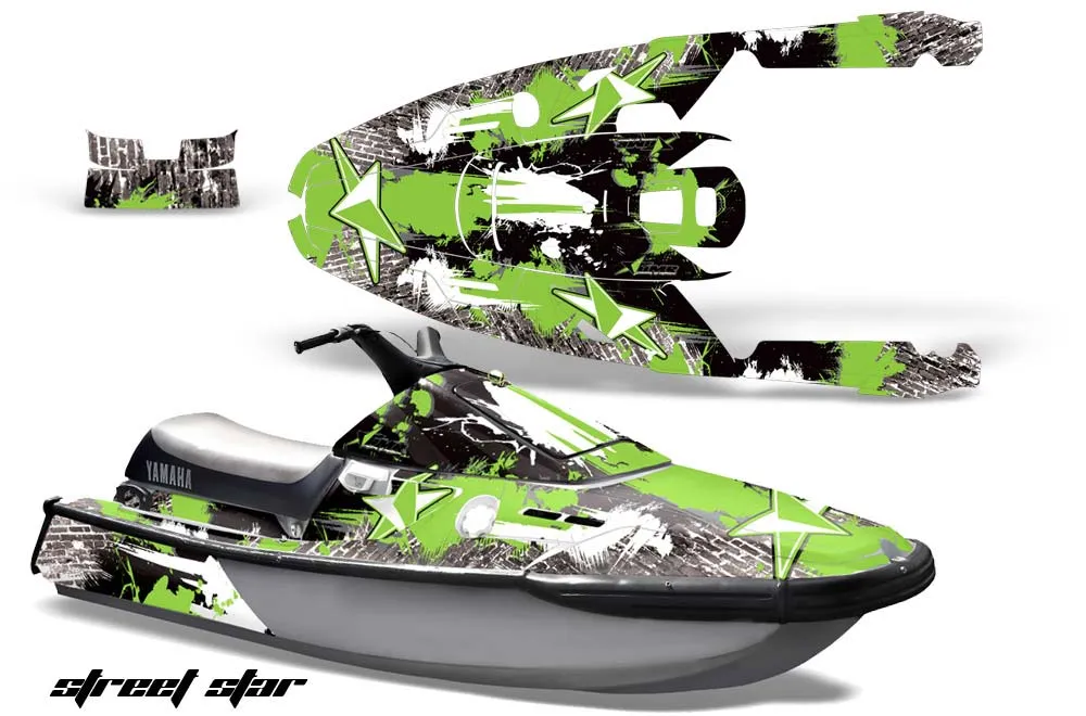 Yamaha Wave Runner 3 Jet Ski Graphic Kit - 1991-1996 Street Star Green