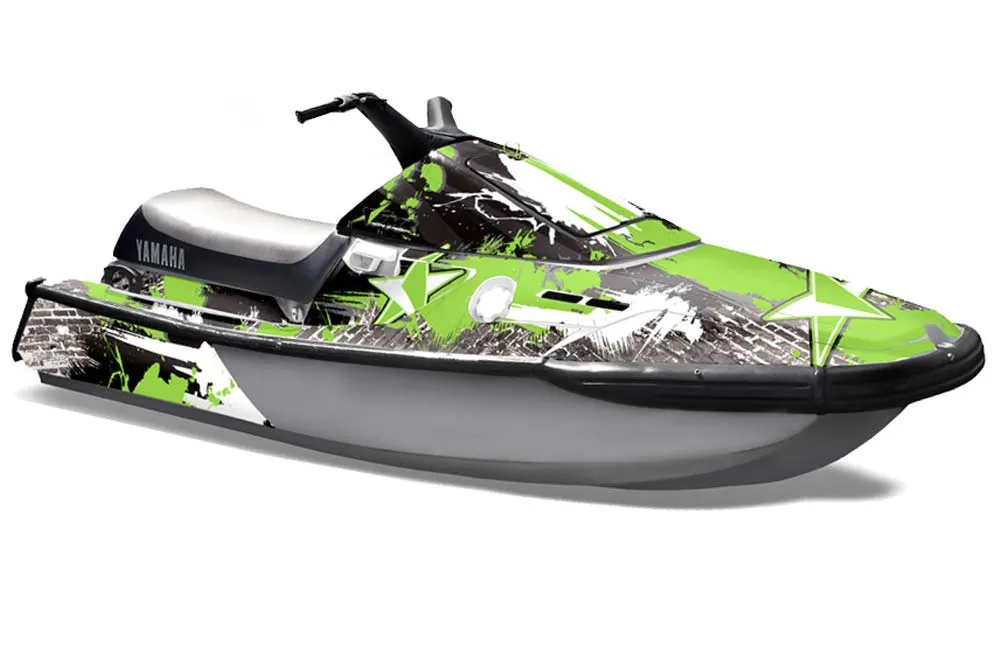 Yamaha Wave Runner 3 Jet Ski Graphic Kit - 1991-1996 Street Star Green