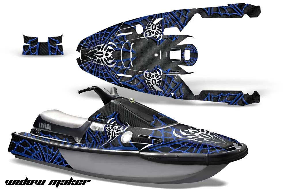 Yamaha Wave Runner 3 Jet Ski Graphic Kit - 1991-1996 Widow Maker Blue