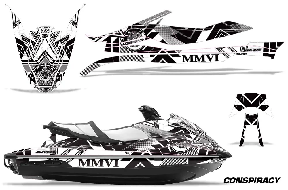 Yamaha Wave Runner GP 1800 Jet Ski Graphic Kit 2017 Conspiracy White