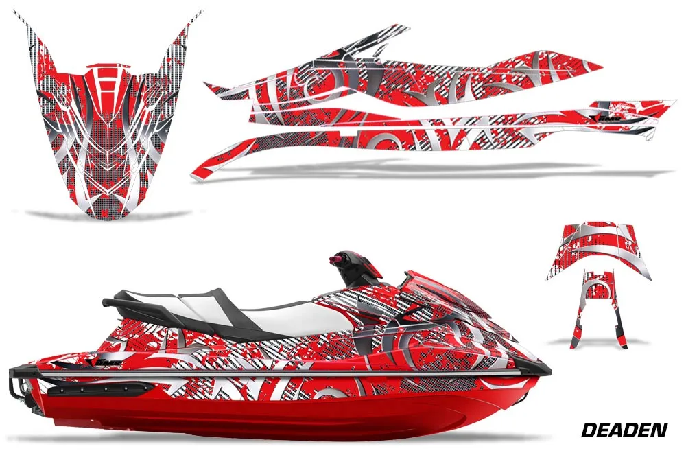 Yamaha Wave Runner GP 1800 Jet Ski Graphic Kit 2017 Deaden Red