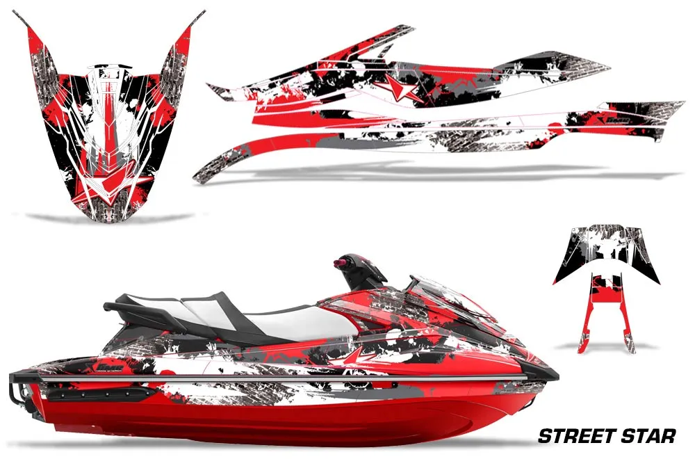 Yamaha Wave Runner GP 1800 Jet Ski Graphic Kit 2017 Street Star Red