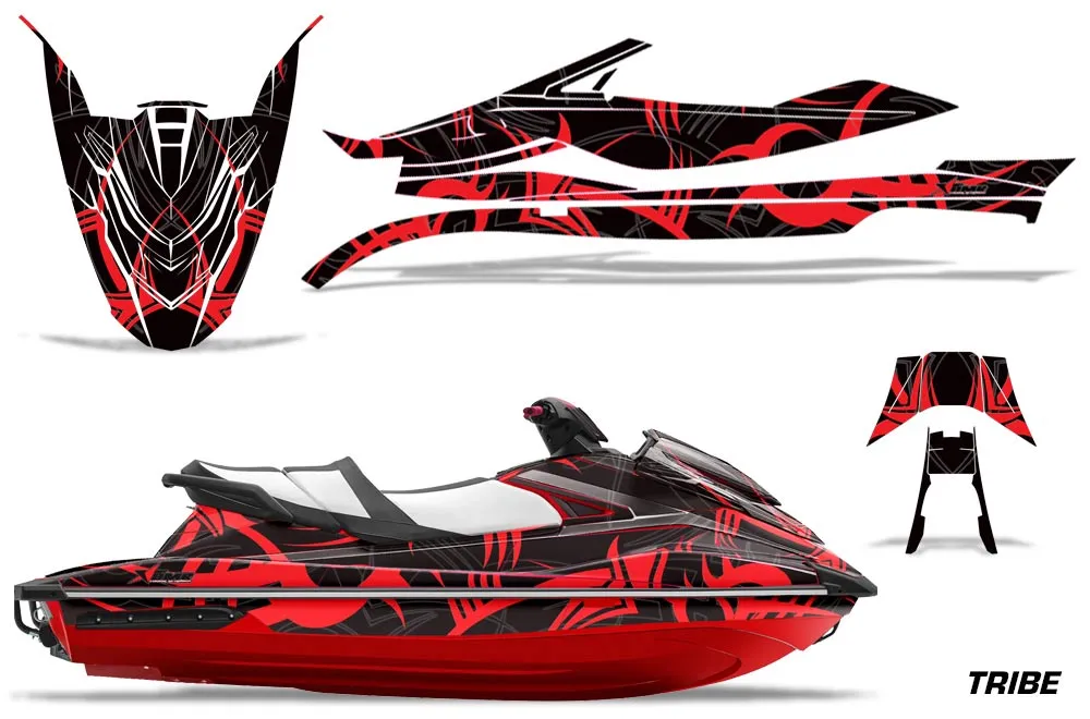 Yamaha Wave Runner GP 1800 Jet Ski Graphic Kit 2017 Tribe Red