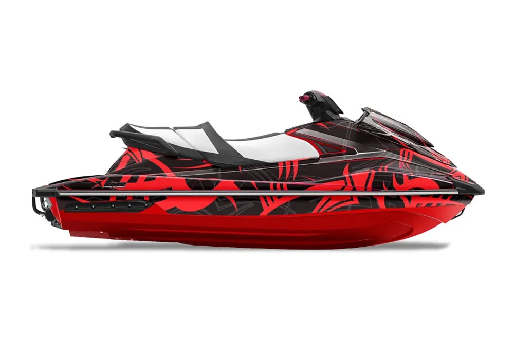 Yamaha Wave Runner GP 1800 Jet Ski Graphic Kit 2017 Tribe Red
