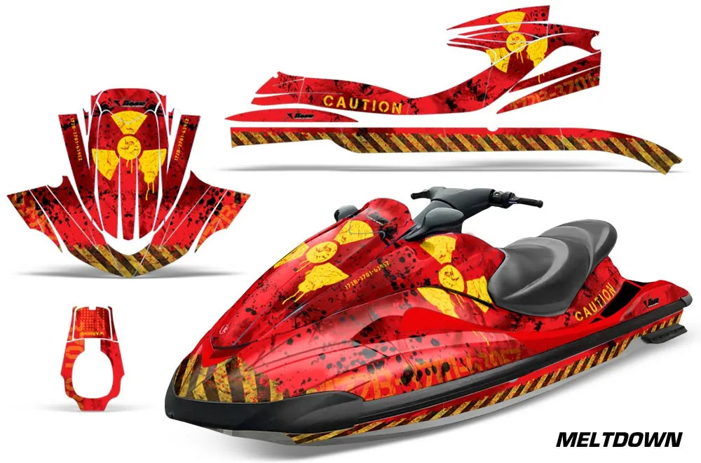 Yamaha Wave Runner Jet Ski Graphic Kit 2002-2005 Meltdown Yellow