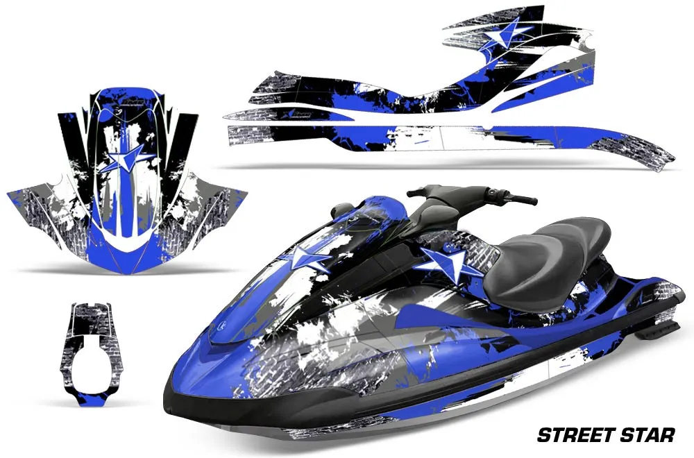 Yamaha Wave Runner Jet Ski Graphic Kit 2002-2005 Street Star Blue