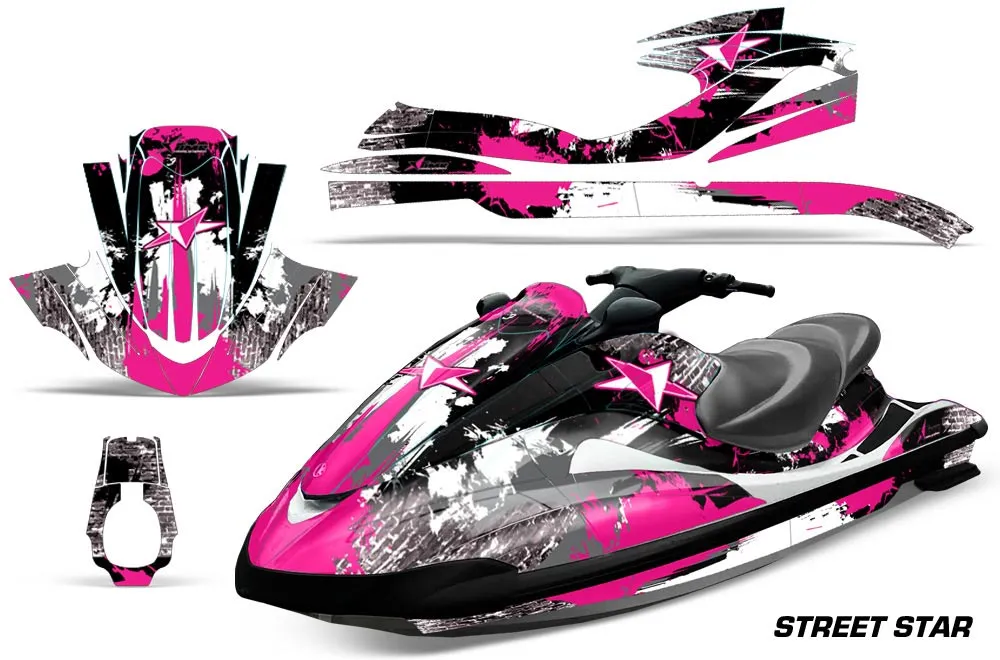 Yamaha Wave Runner Jet Ski Graphic Kit 2002-2005 Street Star Pink