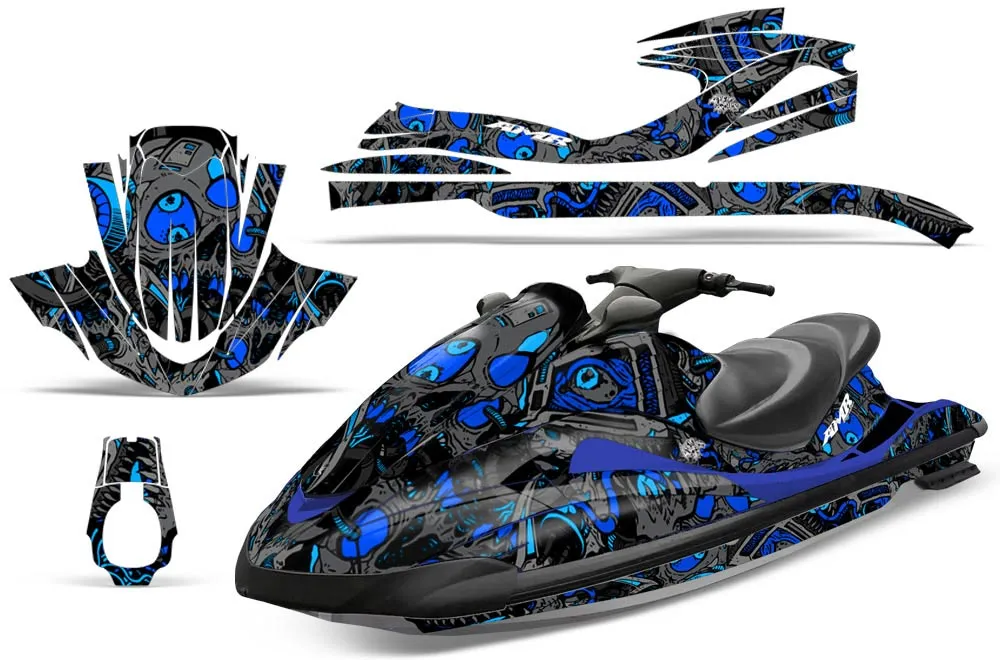 Yamaha Wave Runner Jet Ski Graphic Kit 2002-2005 Tune In Blue