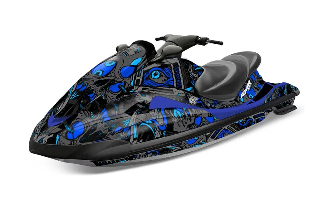 Yamaha Wave Runner Jet Ski Graphic Kit 2002-2005 Tune In Blue