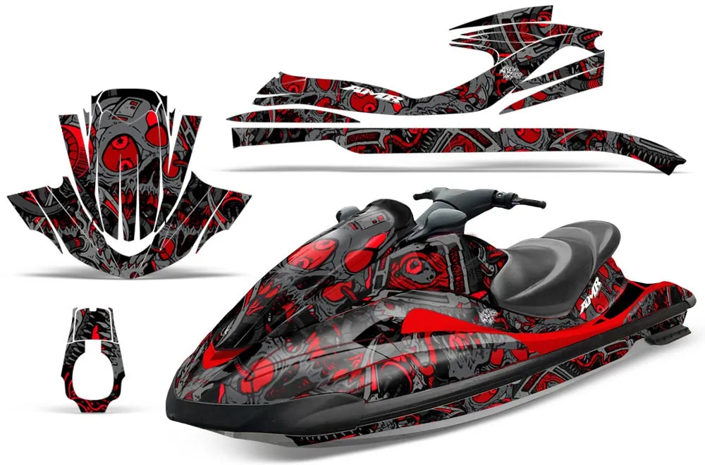 Yamaha Wave Runner Jet Ski Graphic Kit 2002-2005 Tune In Red