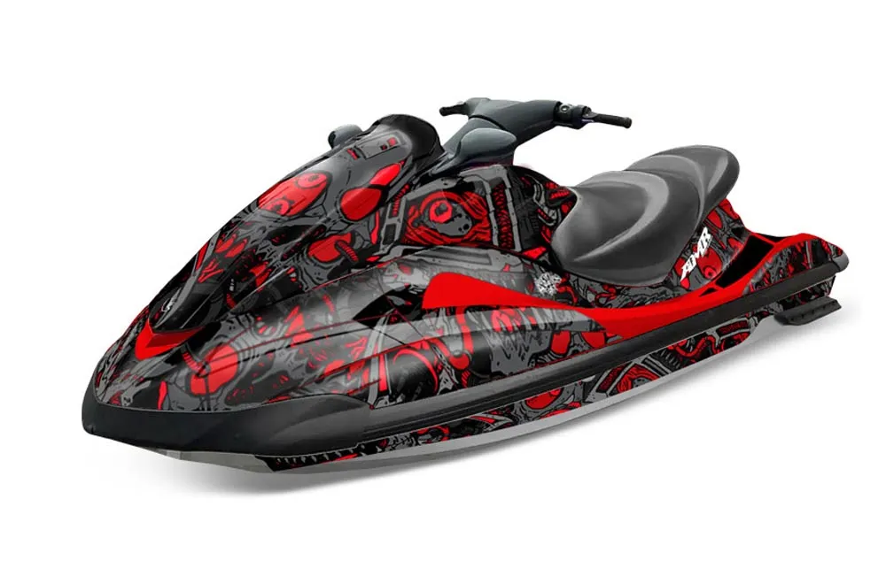 Yamaha Wave Runner Jet Ski Graphic Kit 2002-2005 Tune In Red