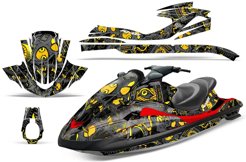 Yamaha Wave Runner Jet Ski Graphic Kit 2002-2005 Tune In Yellow