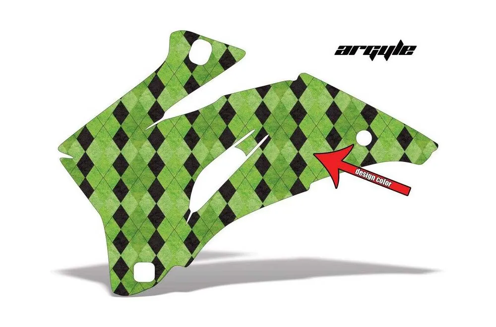 Argyle design shown on a set of graphic panels