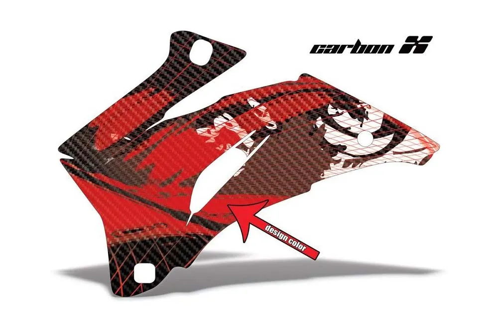 Carbon X design shown on a set of graphic panels