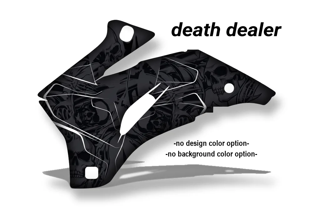 Death Dealer design shown on a set of graphic panels