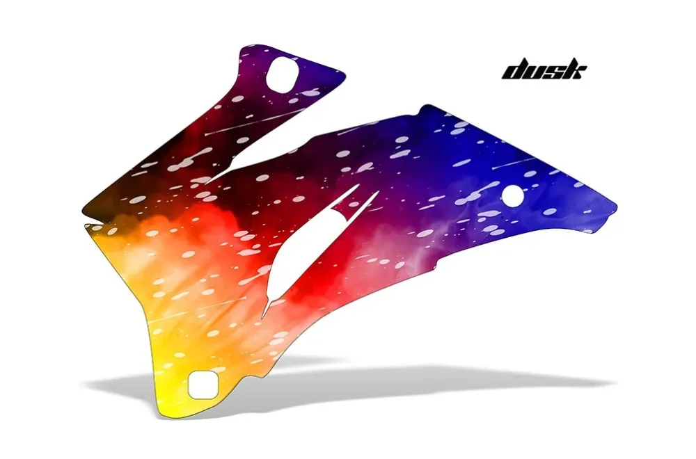 Dusk design shown on a set of graphic panels