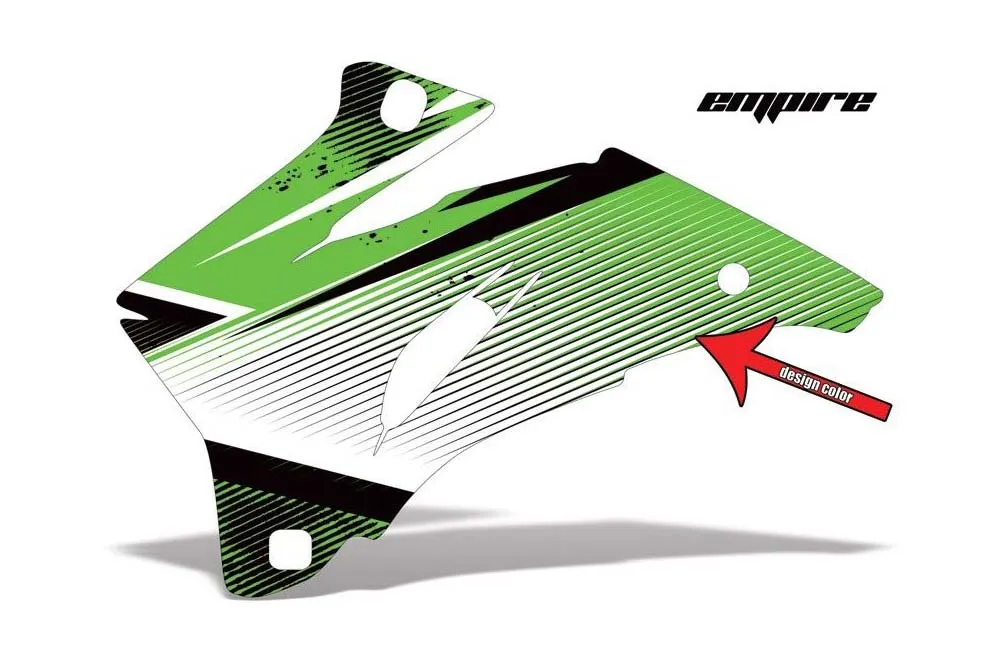 Empire design shown on a set of graphic panels