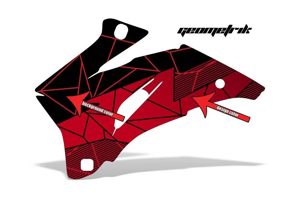 Geometrik design shown on a set of graphic panels