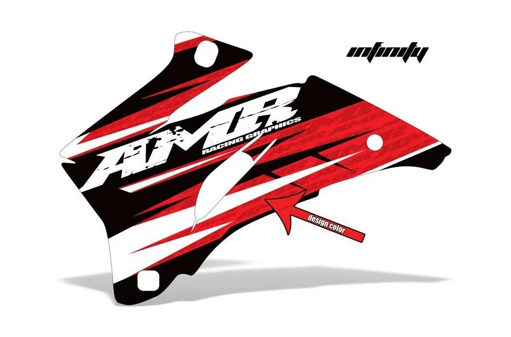 Infinity design shown on a set of graphic panels