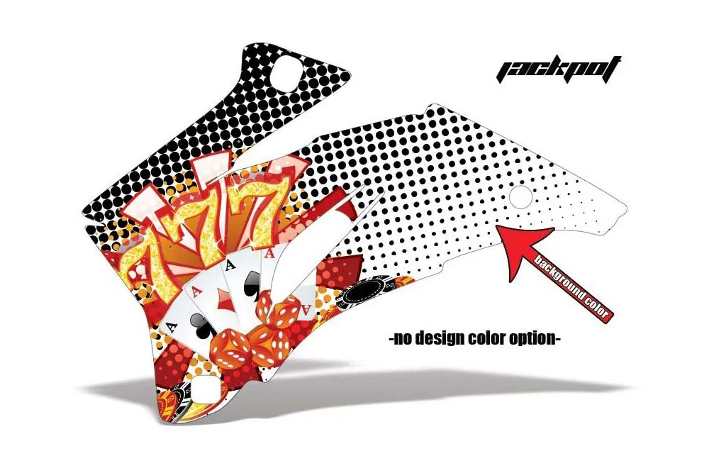 Jackpot design shown on a set of graphic panels