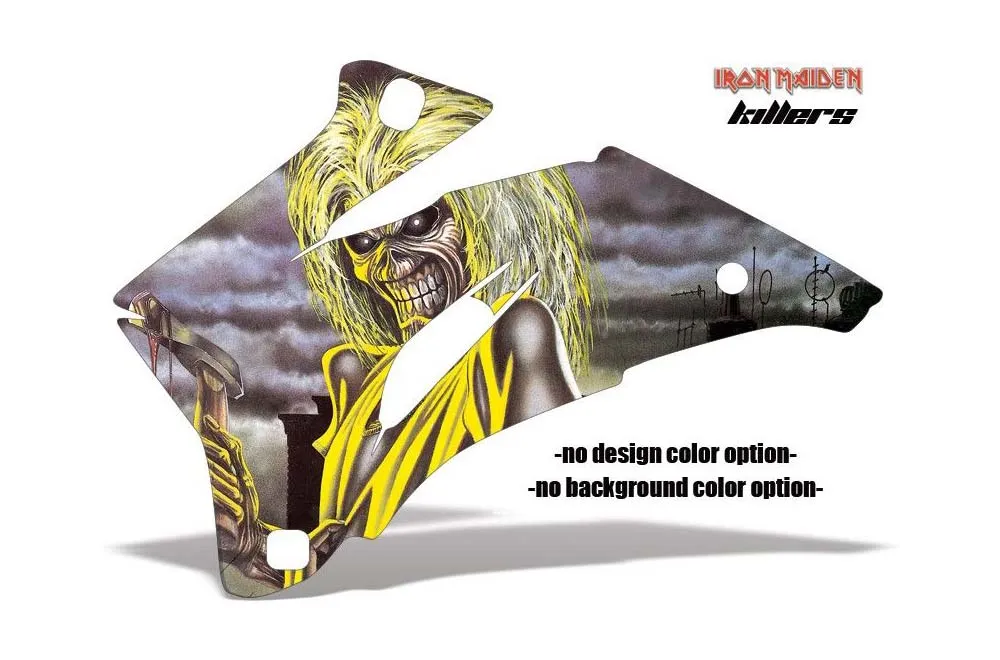 Killers design shown on a set of graphic panels