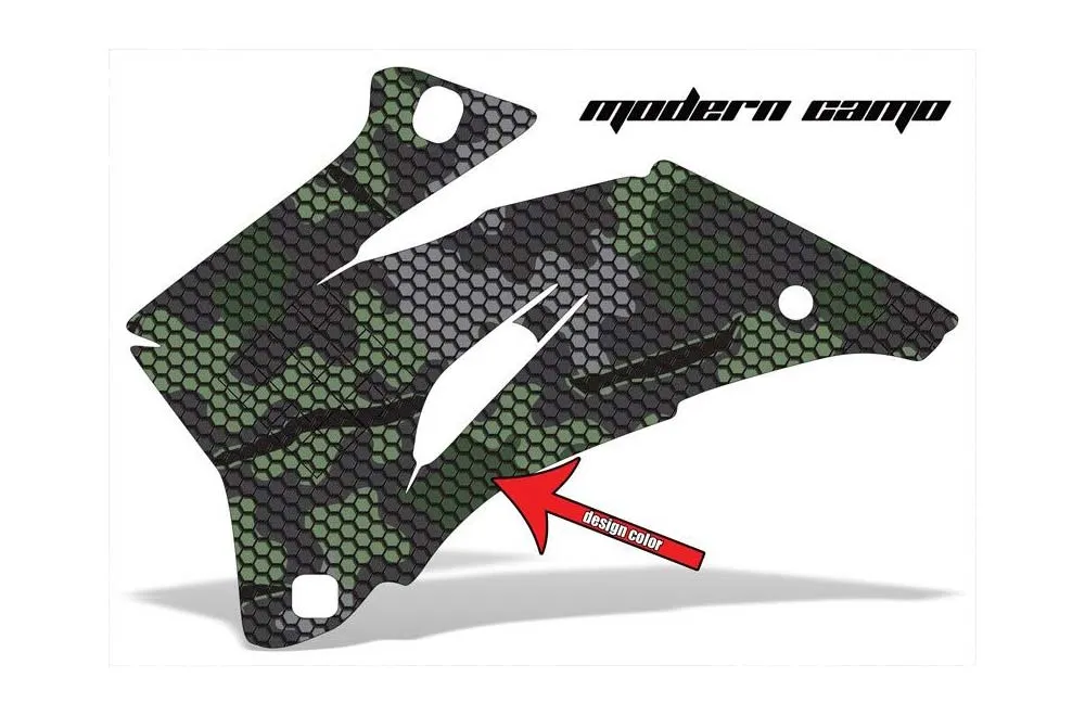 Modern Camo design shown on a set of graphic panels