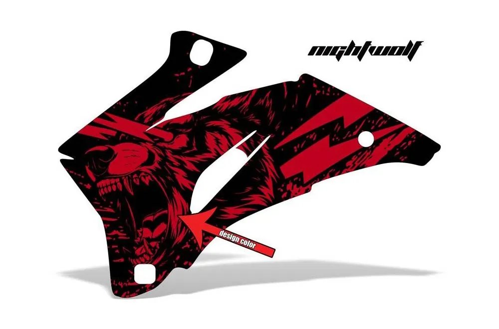 Nightwolf design shown on a set of graphic panels