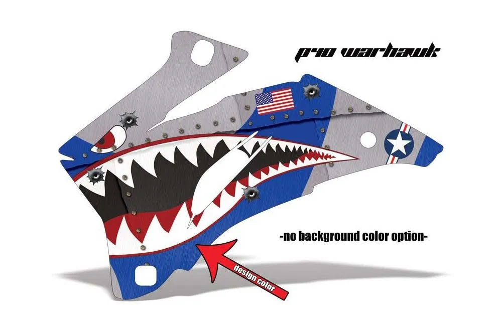 P40 Warhawk design shown on a set of graphic panels