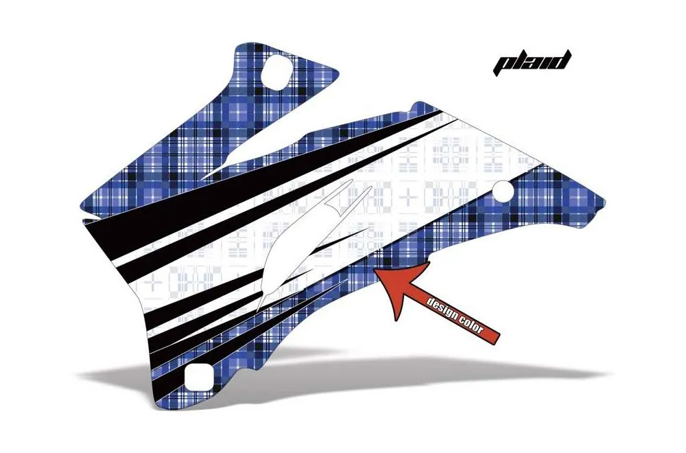Plaid design shown on a set of graphic panels