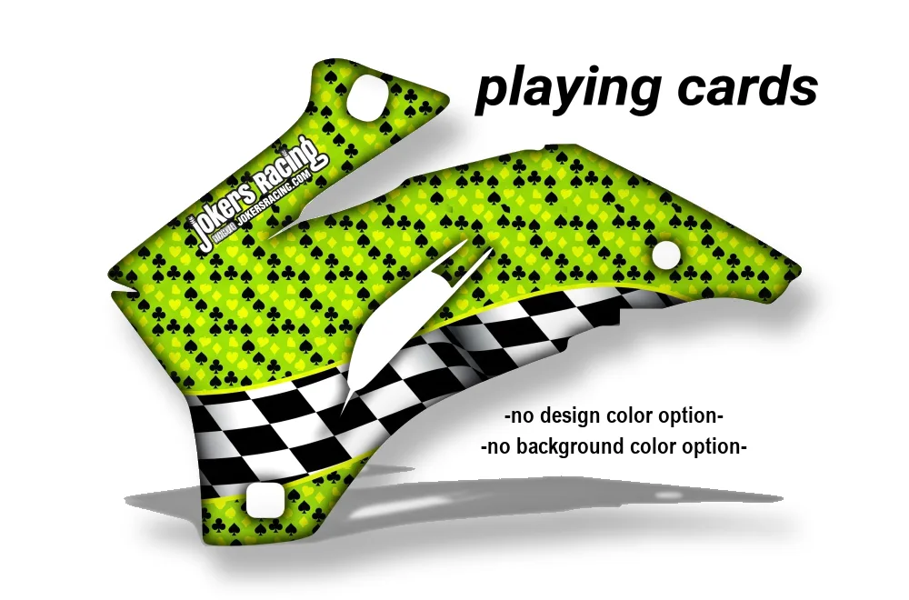 Playing Cards design shown on a set of graphic panels